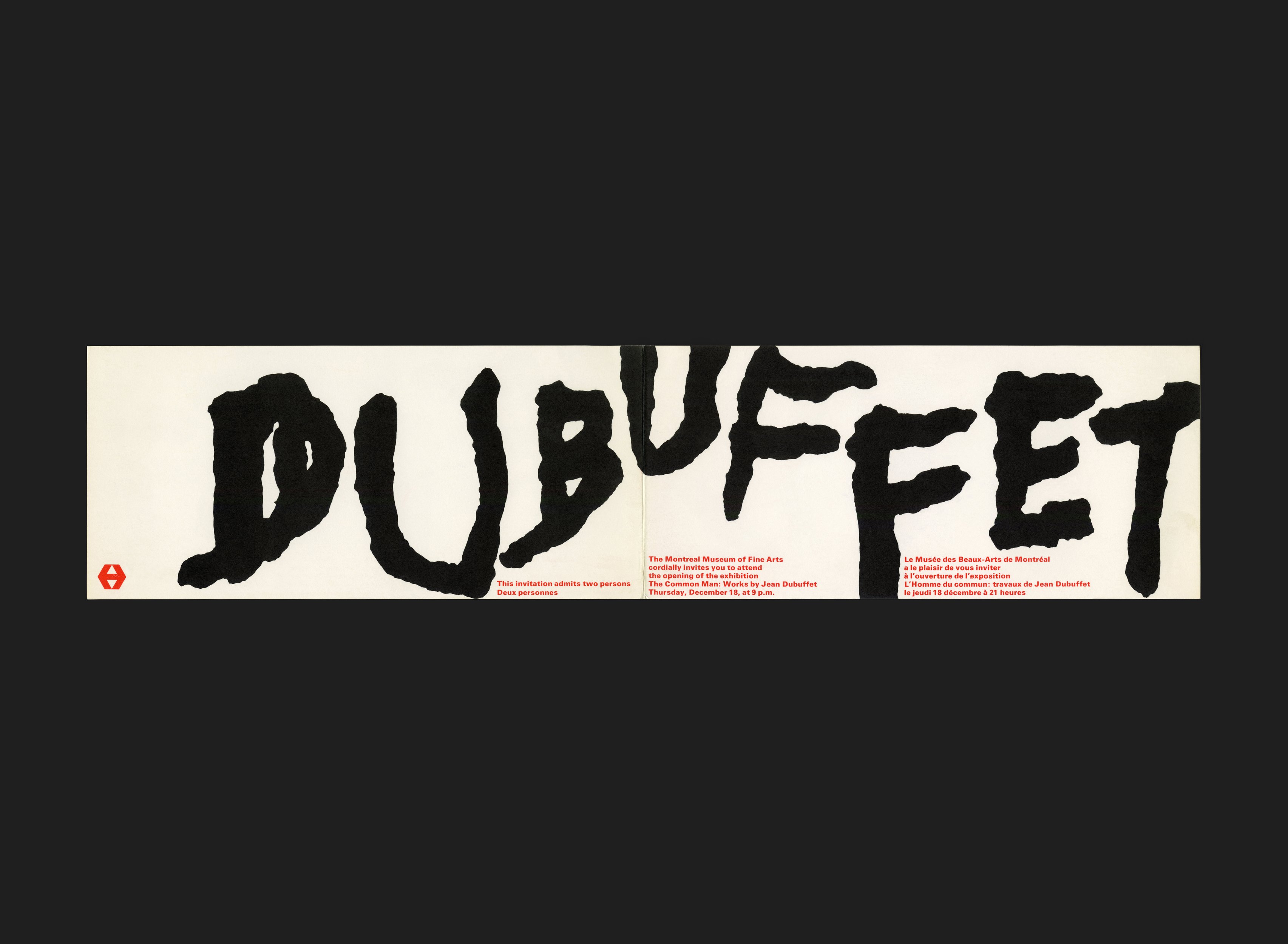 Dubuffet Exhibition Invitation - Canada Modern