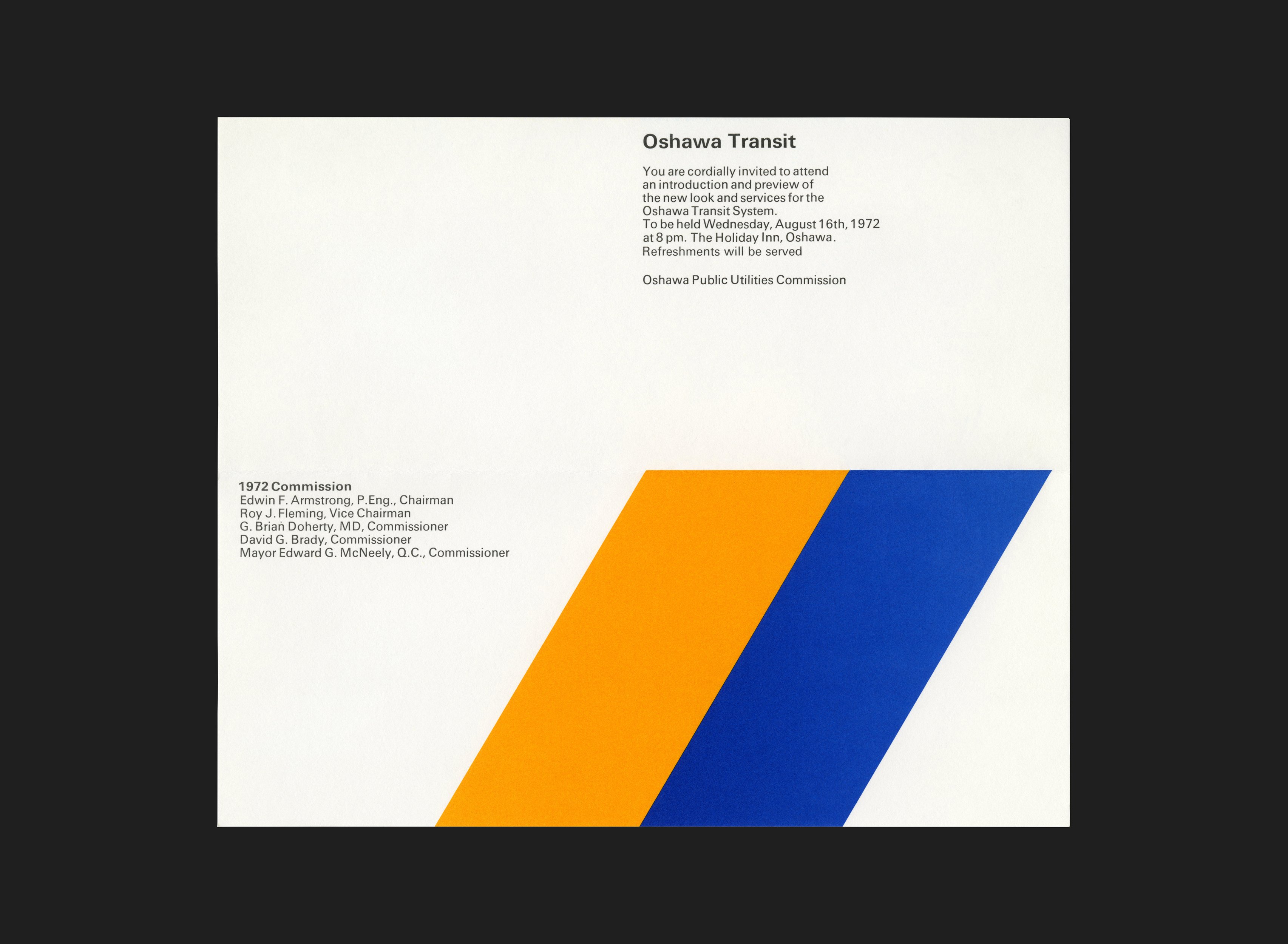 Oshawa Transit Launch Invitation - Canada Modern