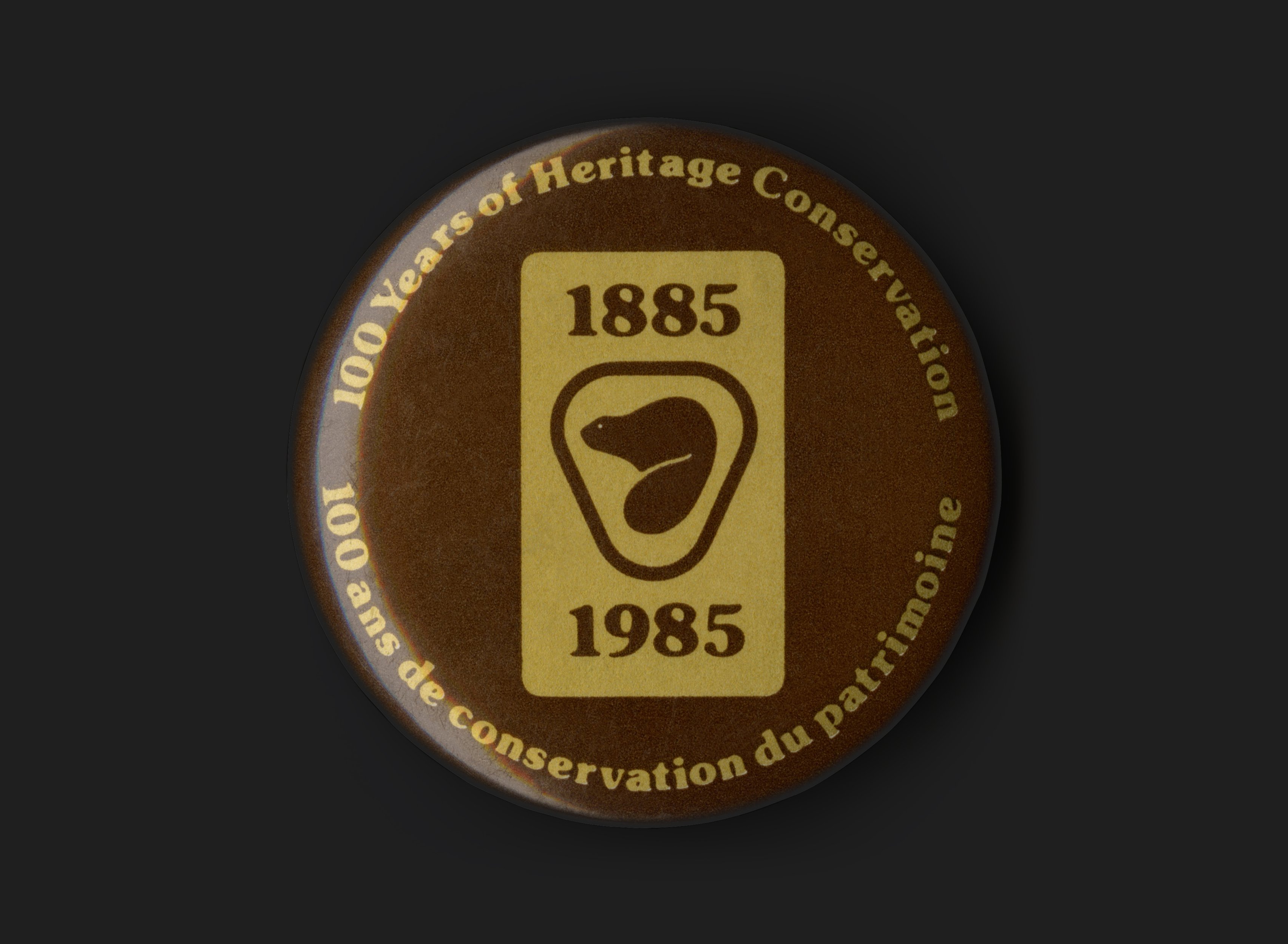 Parks Canada Centennial Pinback Badge - Canada Modern