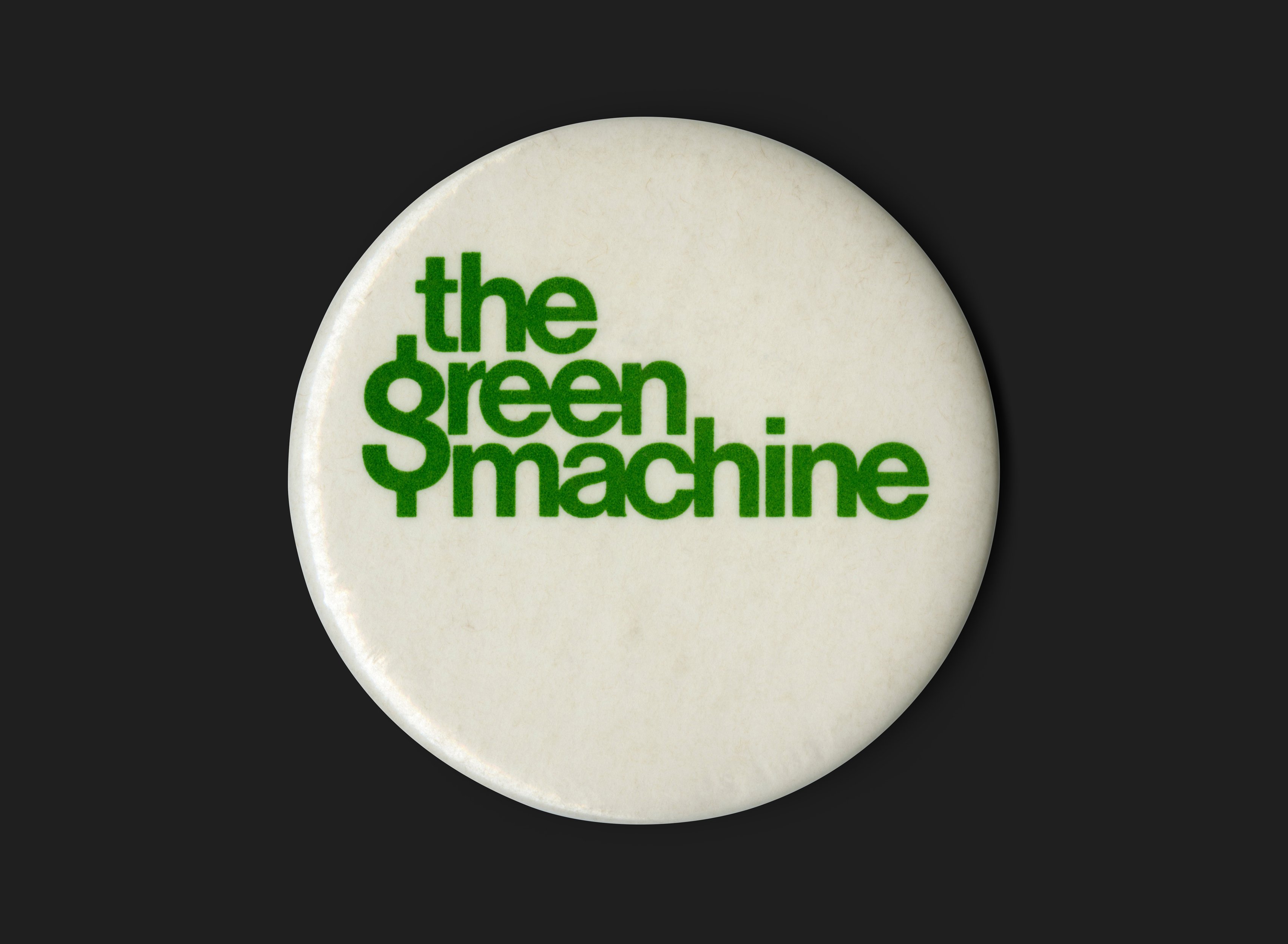 The Green Machine Pinback Badge - Canada Modern