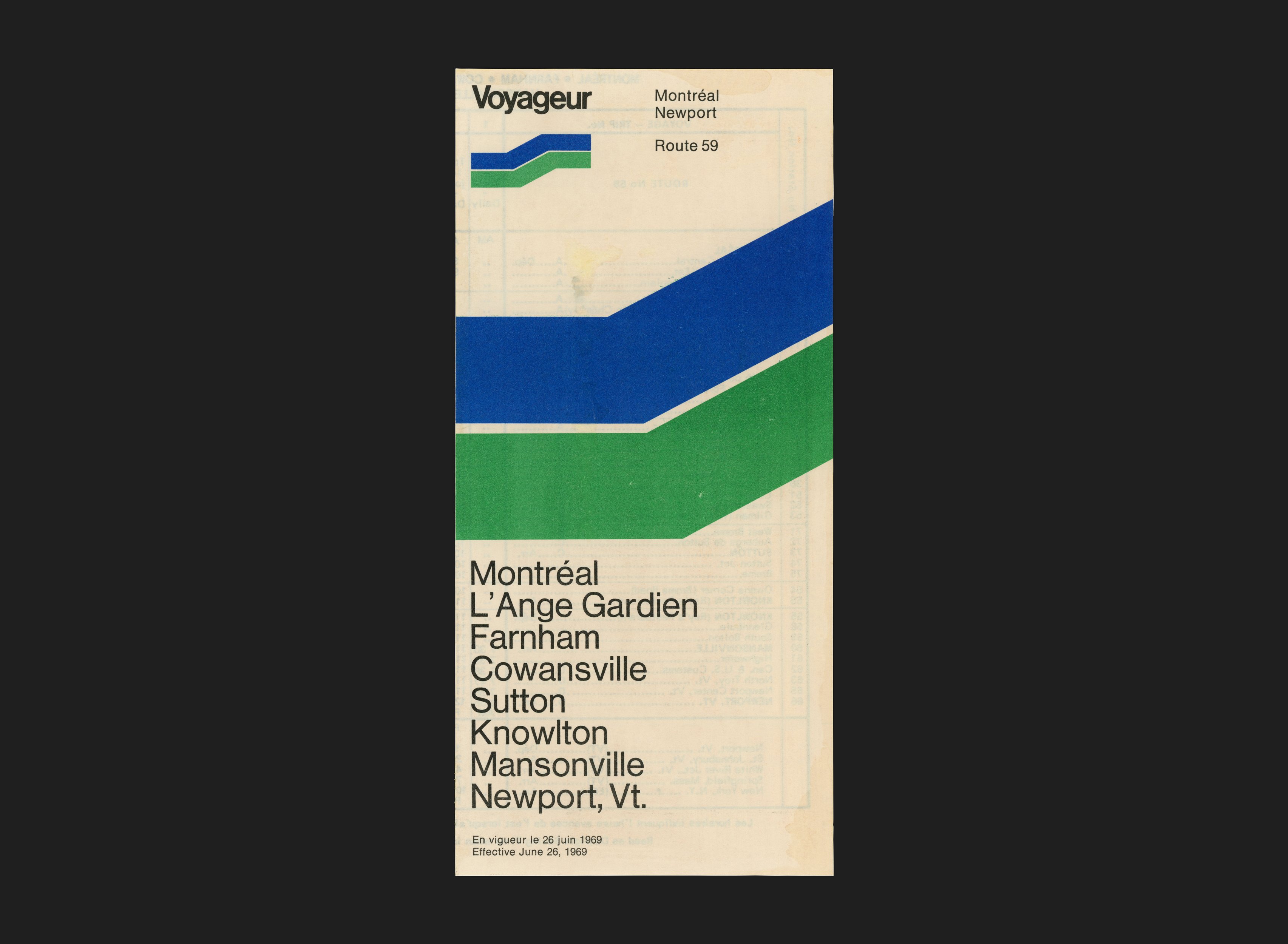 Voyageur Timetables - Canada Modern