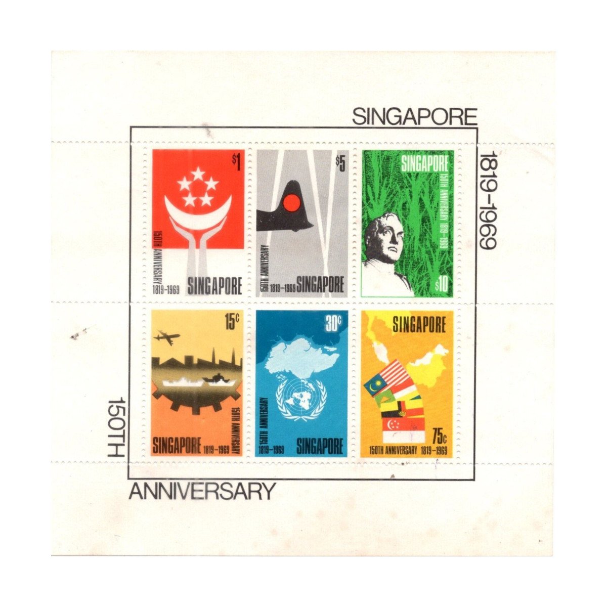 150th Anniversary of Singapore, 1819–1969