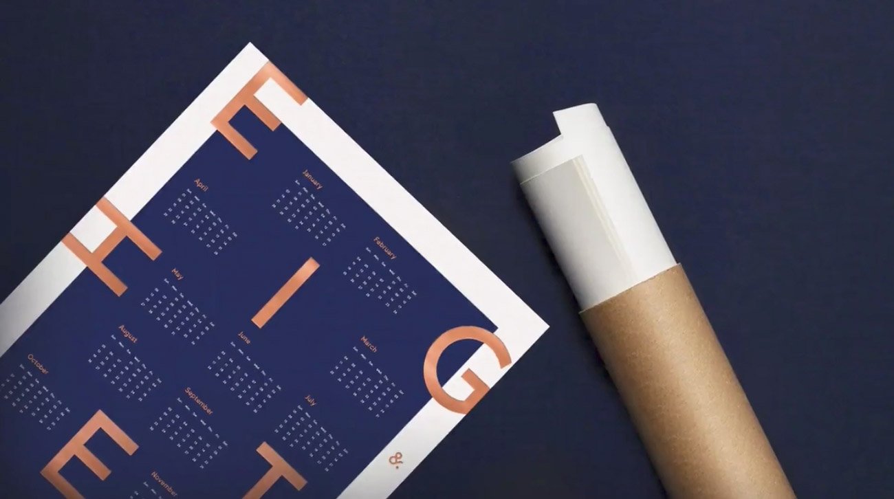2018 Letterpress Calendar | Mindsparkle Mag