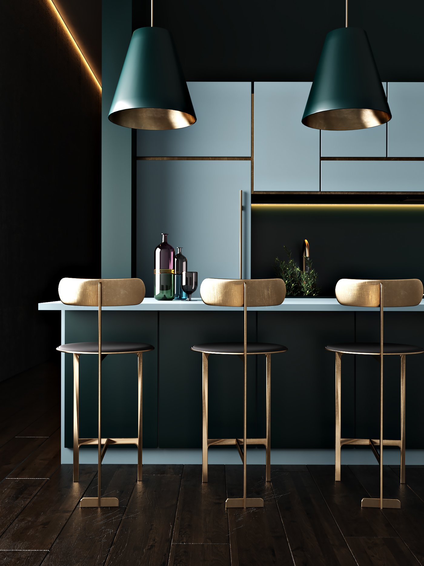 Azure Interior Kitchen Design | Mindsparkle Mag