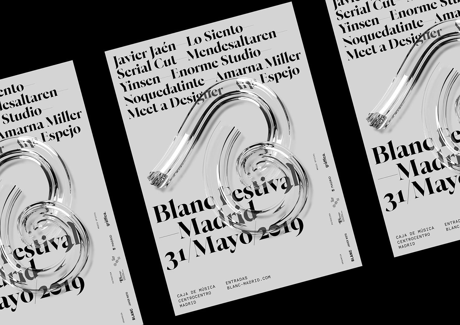 Blanc Festival 19 Identity | Mindsparkle Mag
