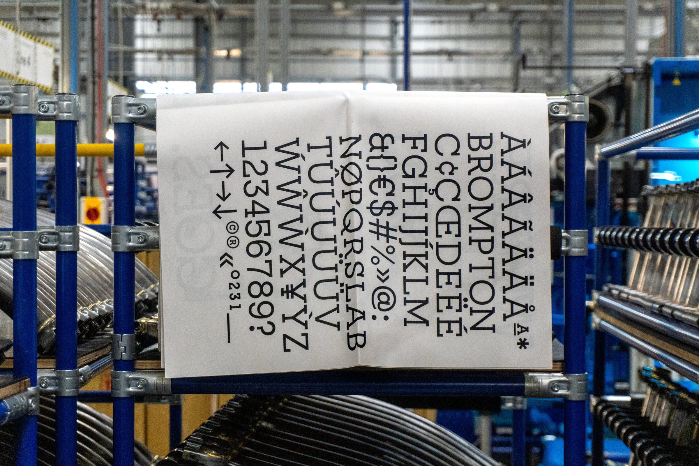 Brompton's new typeface was cast in metal on its own factory floor | Mindsparkle Mag