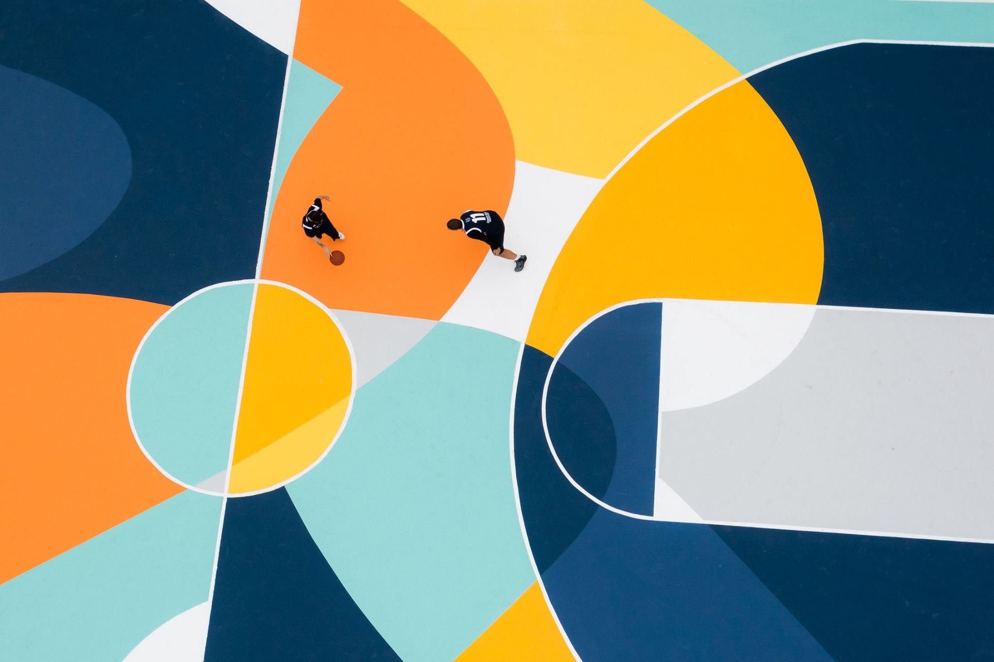 Colorful Basketball Court | Mindsparkle Mag