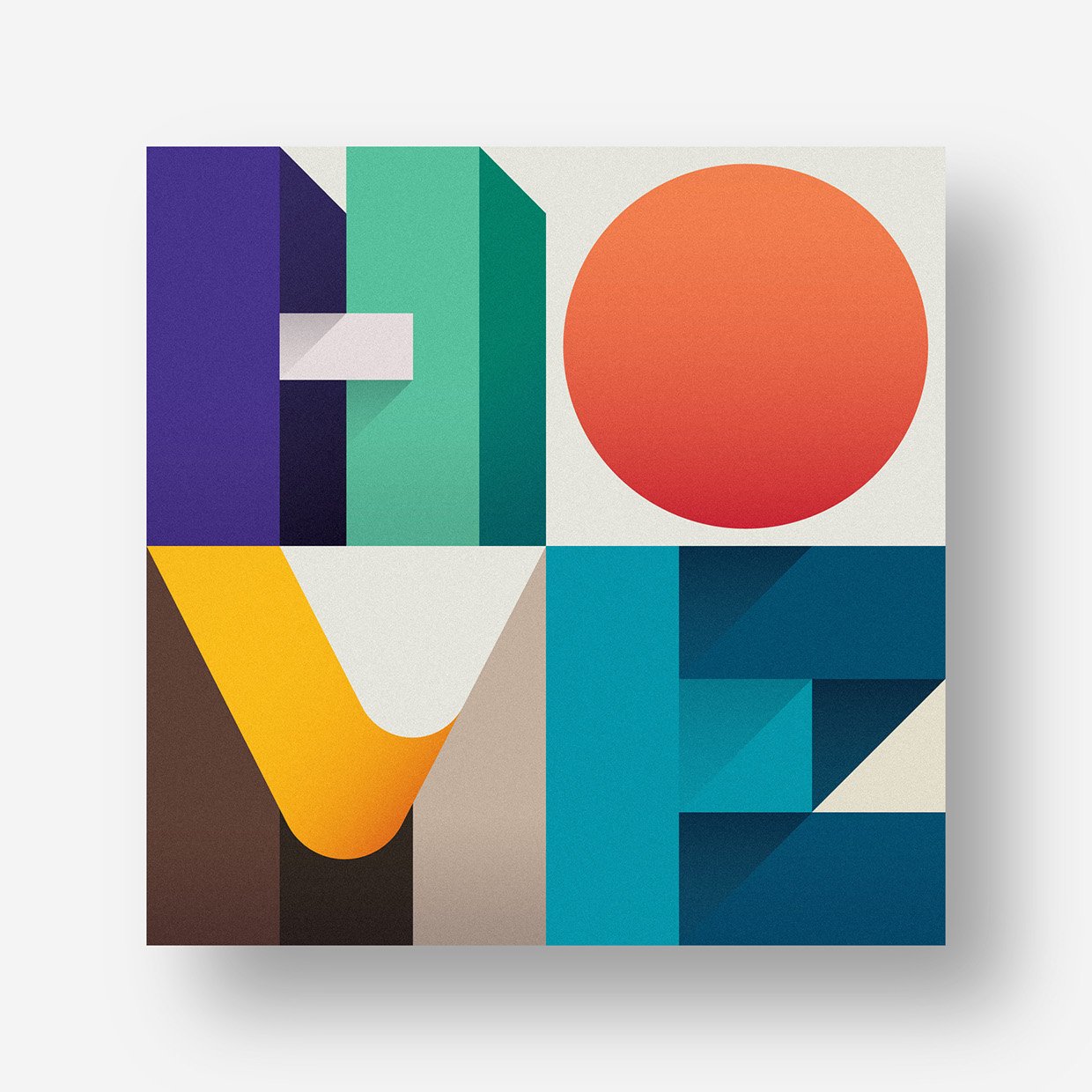 Minimal colorful type illustrations | Mindsparkle Mag