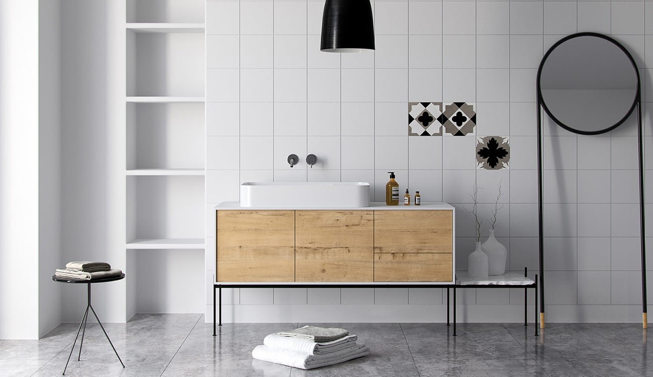 Modern Oak wood Bathroom | Mindsparkle Mag