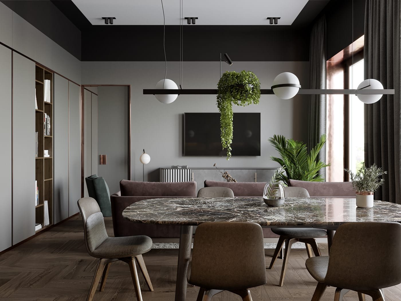 Moscow Dark Apartment | Mindsparkle Mag