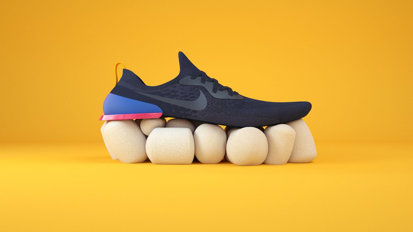 Nike Epic React 3D Design | Mindsparkle Mag