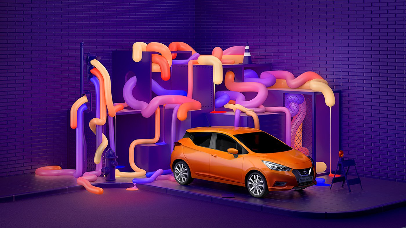 Nissan Micra 3D Art Campaign | Mindsparkle Mag