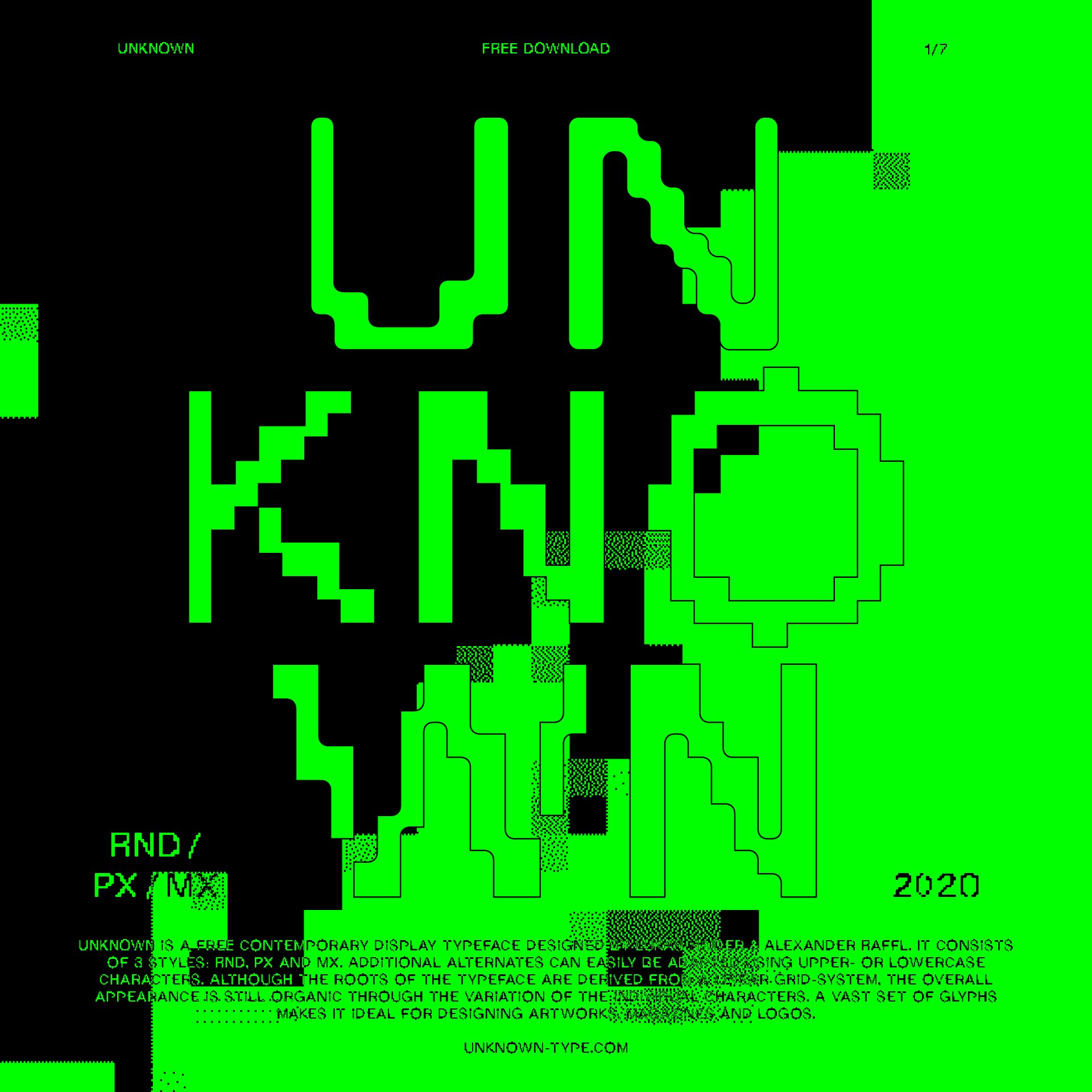 UNKNOWN Typeface | Mindsparkle Mag