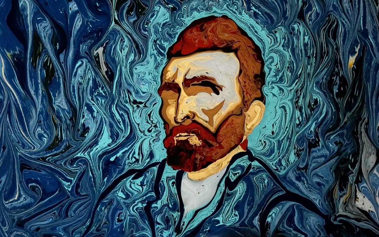 Van Gogh on dark water painting | Mindsparkle Mag
