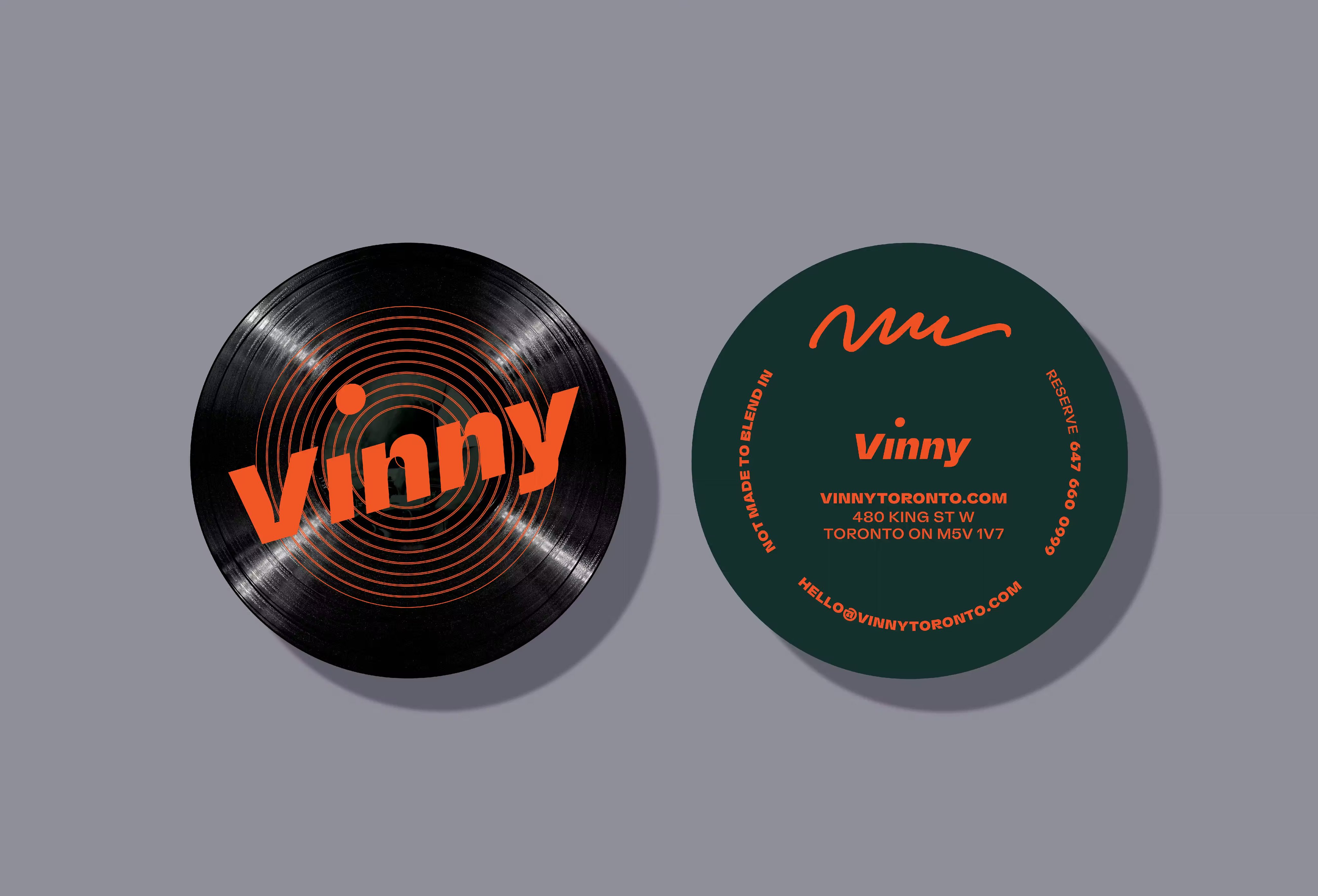 Vinny Restaurant + Vinyl Bar branding | Mindsparkle Mag