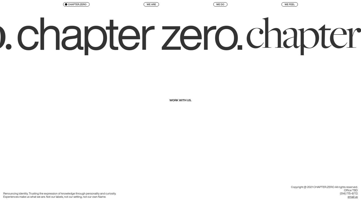 Chapter.Zero on Minimal Gallery