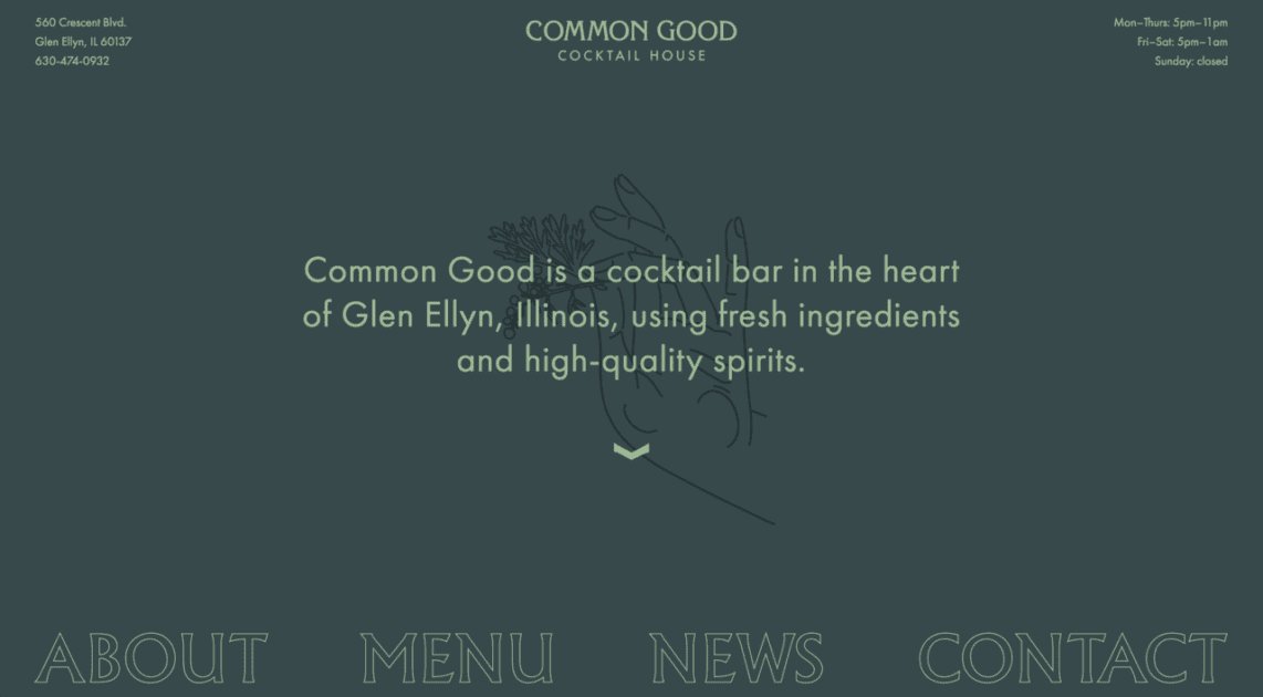 Common Good Cocktail House on Minimal Gallery