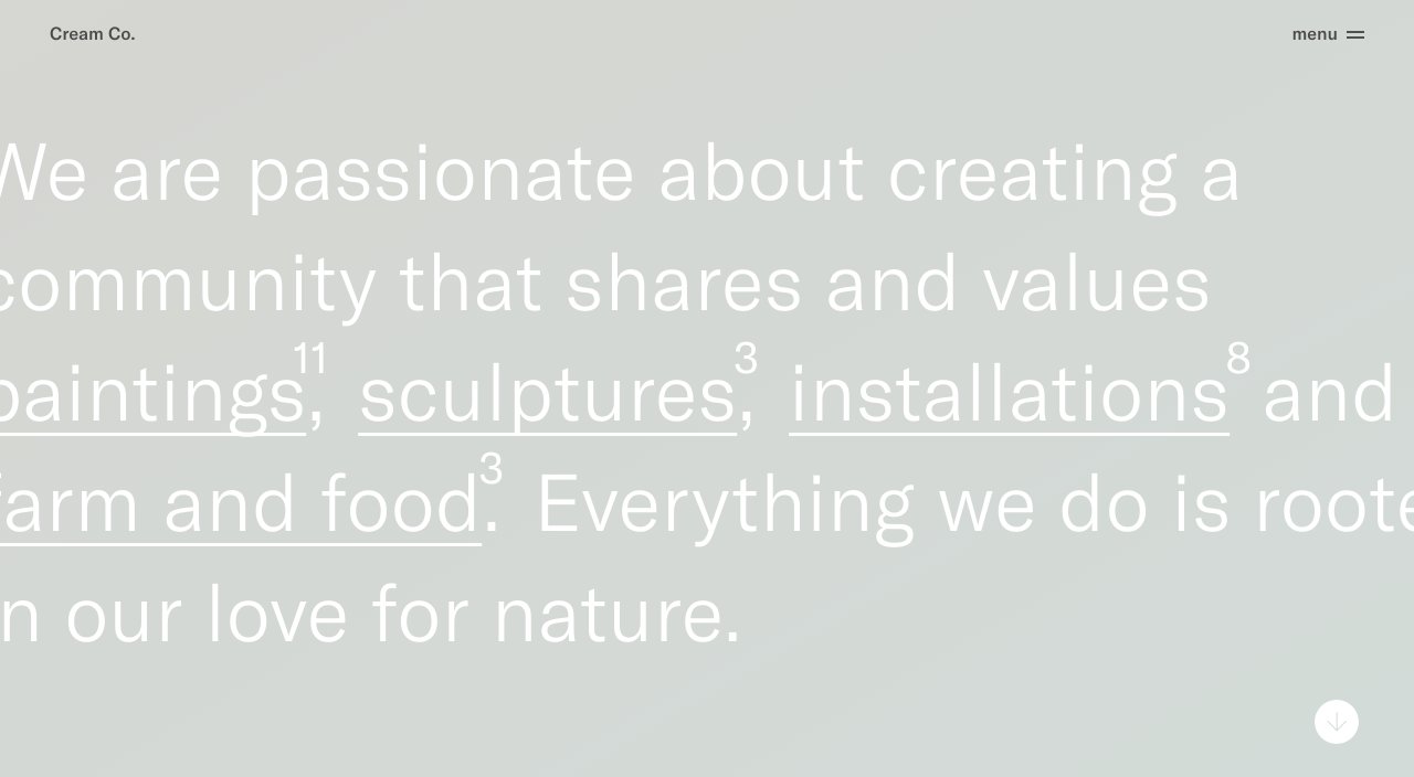 Cream Co. on Minimal Gallery