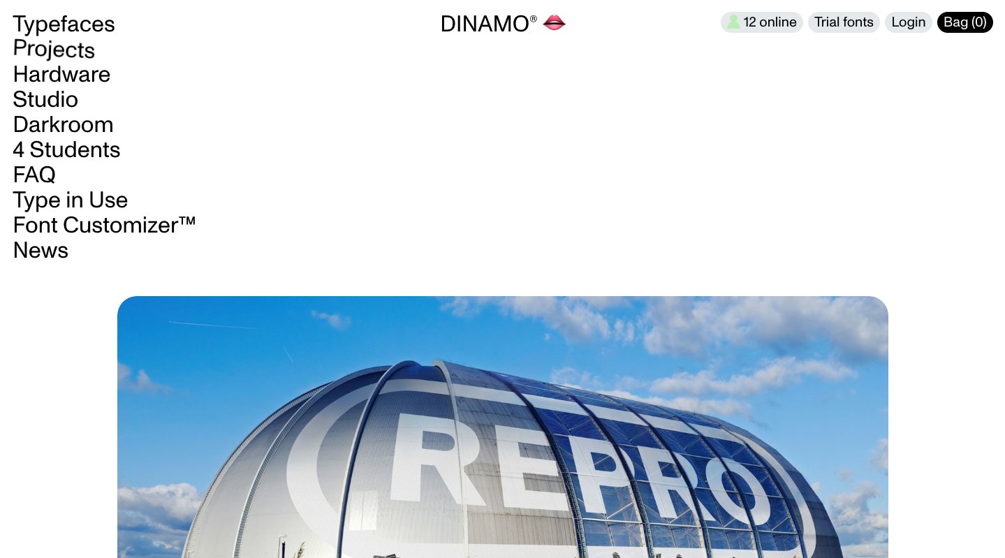 Dinamo Typefaces on Minimal Gallery