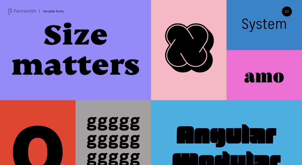 Fontsmith Variable Fonts on Minimal Gallery