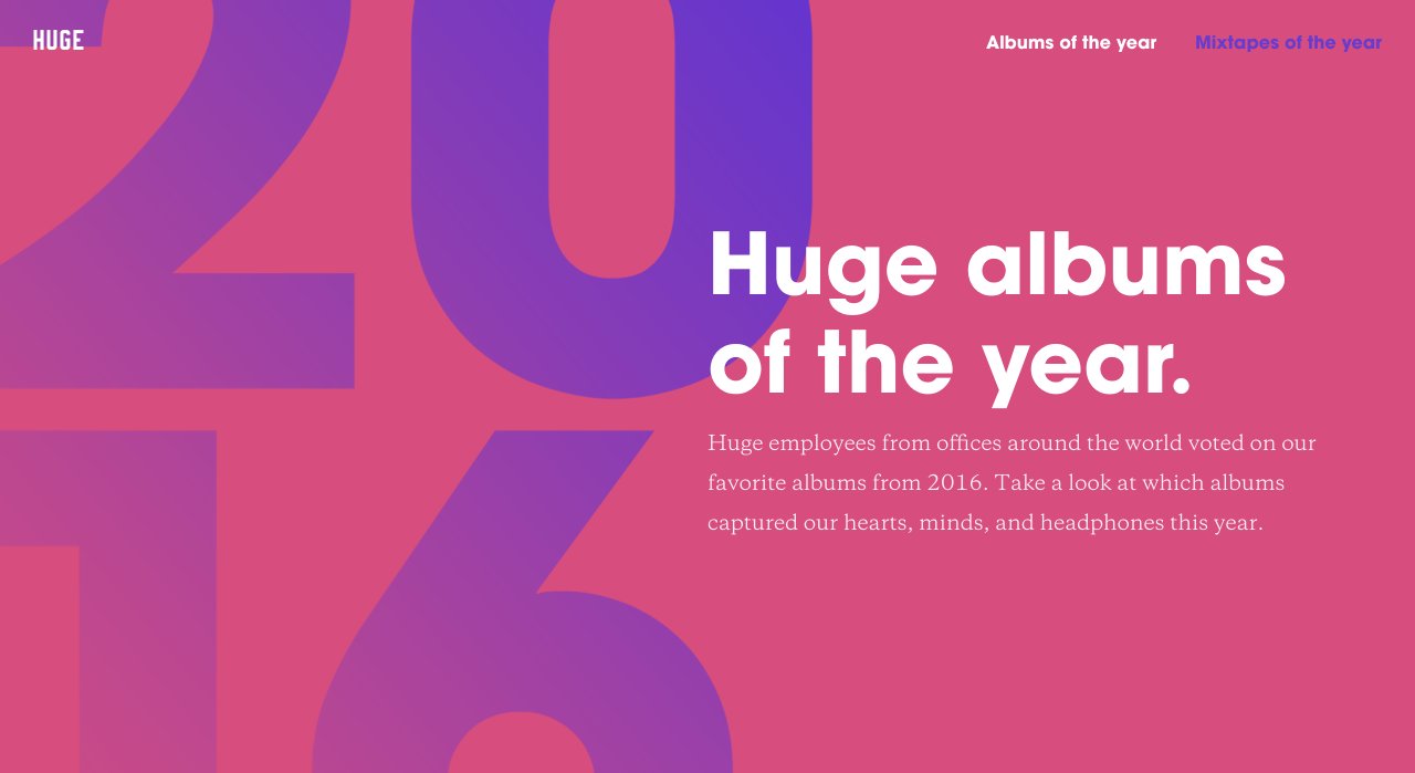 Huge Albums on Minimal Gallery