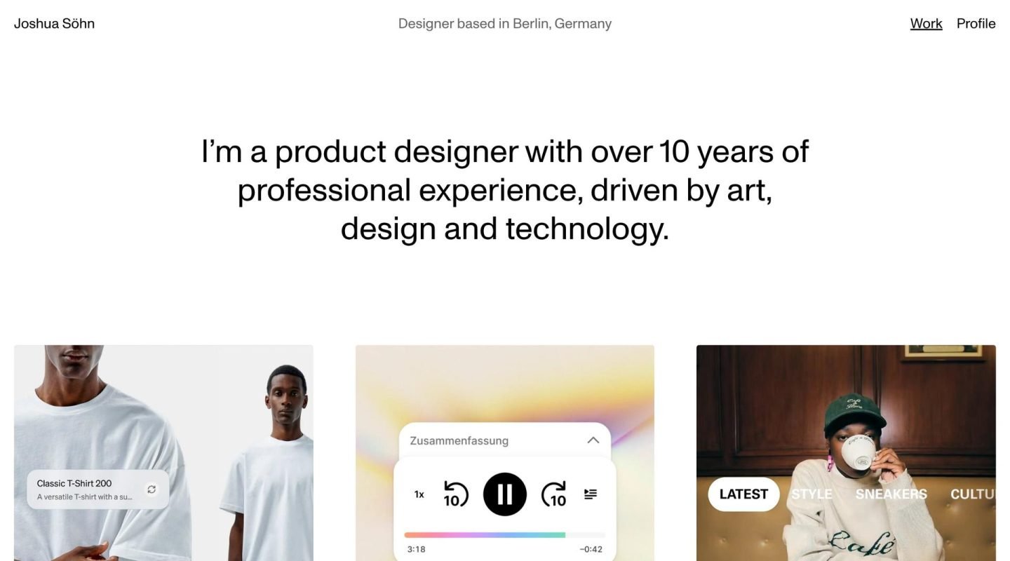 Joshua Söhn on Minimal Gallery