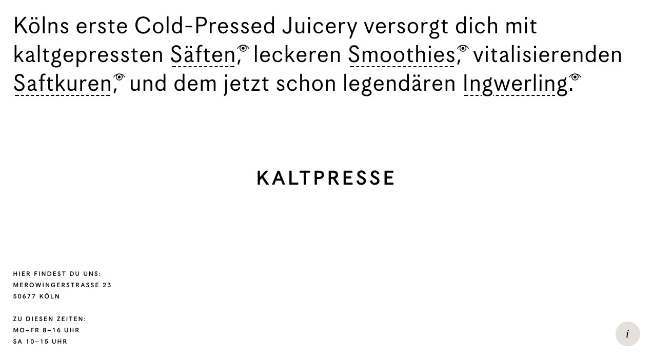 Kaltpresse on Minimal Gallery