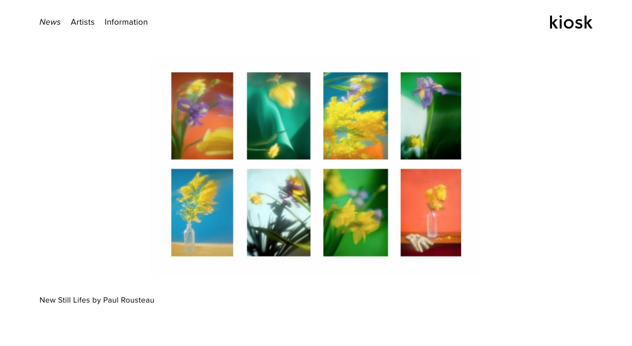 kiosk on Minimal Gallery