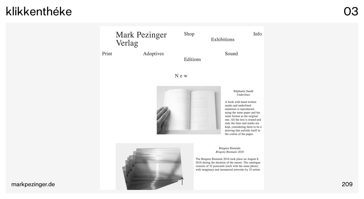 klikkenthéke on Minimal Gallery