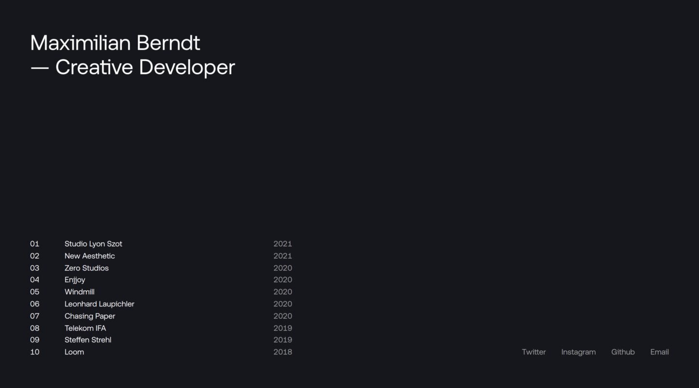 Maximilian Berndt on Minimal Gallery