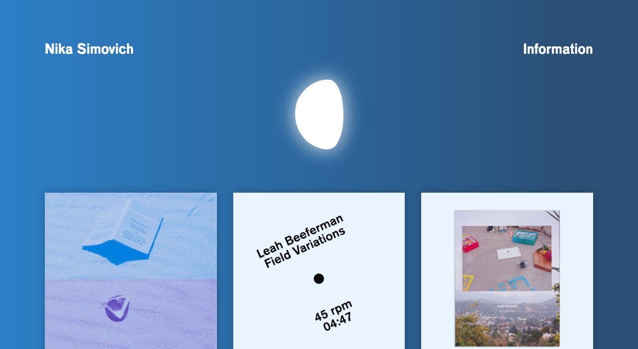Nika Simovich Visit minimal.gallery, follow on Twitter or receive the weekly/monthly round up on Minimal Gallery