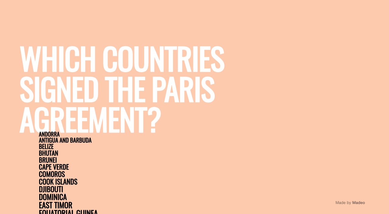 Paris Agreement on Minimal Gallery