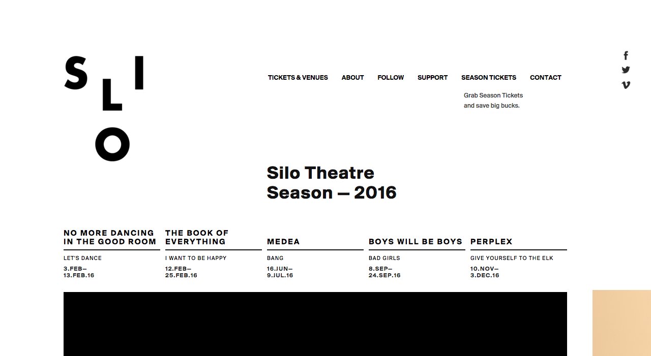 Silo Theatre Visit minimal.gallery, follow on Twitter or receive the weekly/monthly round up on Minimal Gallery