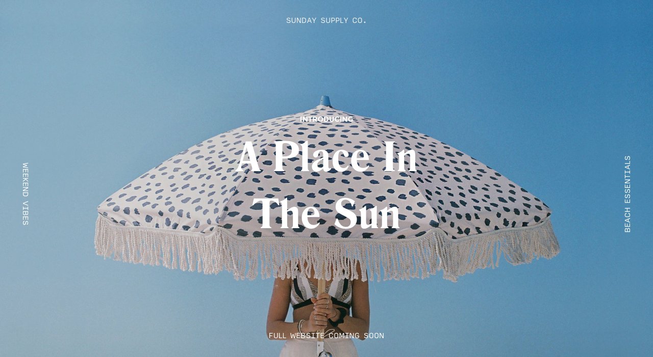 Sunday Supply Co. Visit minimal.gallery, follow on Twitter or receive the weekly/monthly round up on Minimal Gallery