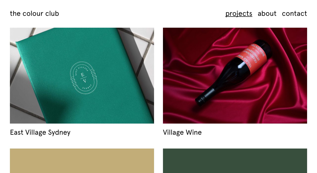 the colour club on Minimal Gallery