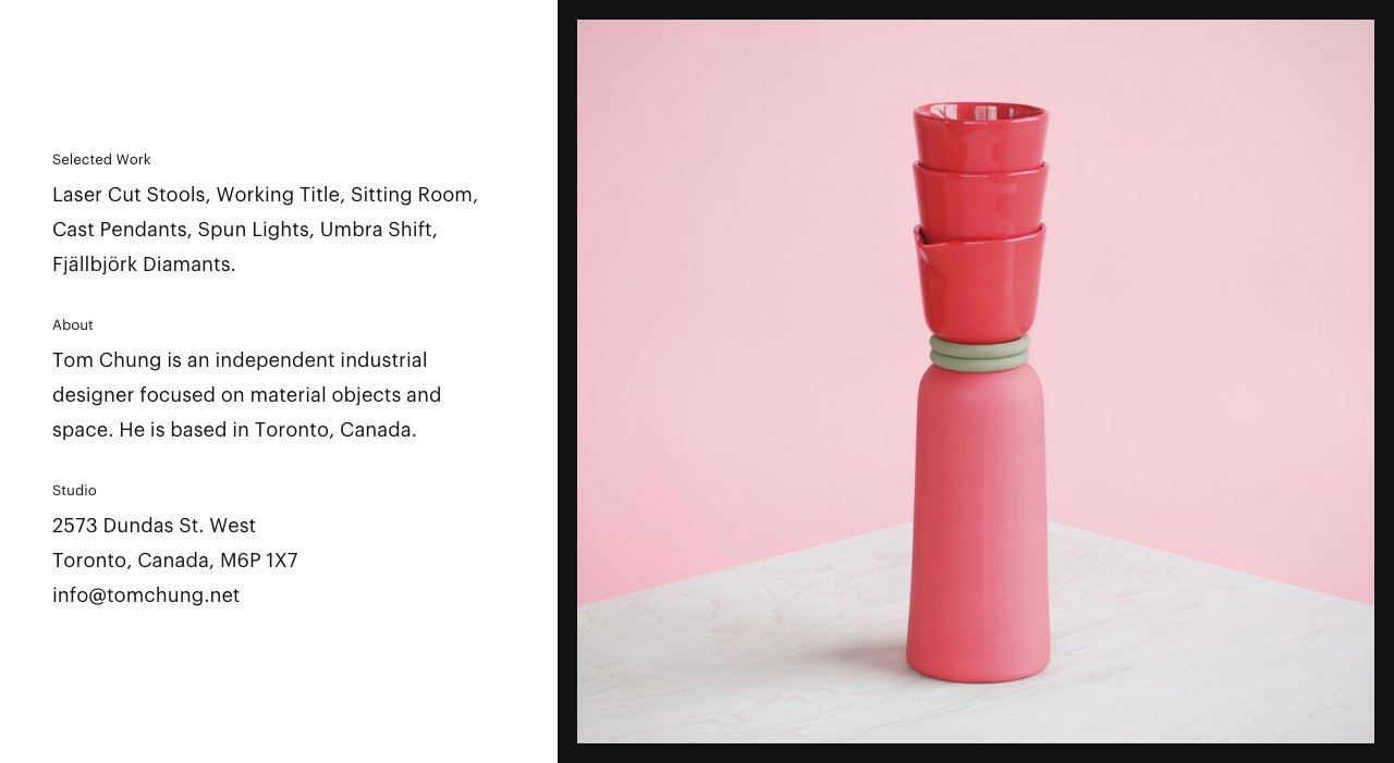 Tom Chung Visit minimal.gallery, follow on Twitter or receive the weekly/monthly round up on Minimal Gallery