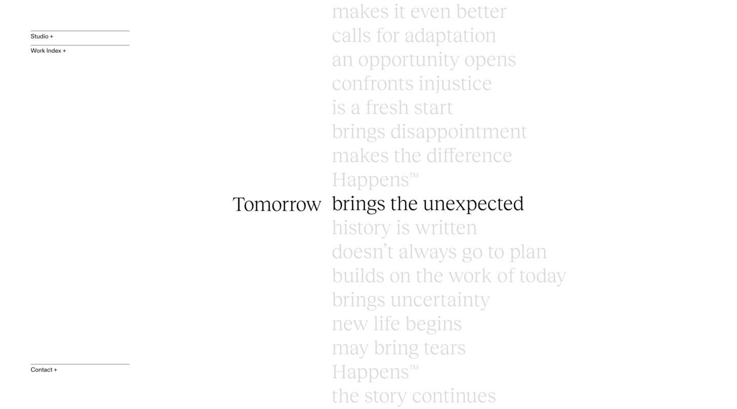 Tomorrow Happens on Minimal Gallery