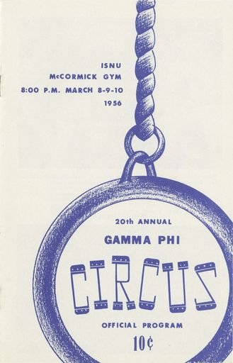 1956 Gamma Phi Circus program (20th annual)
