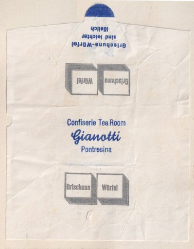 1960s Swiss sugarcube wrapper