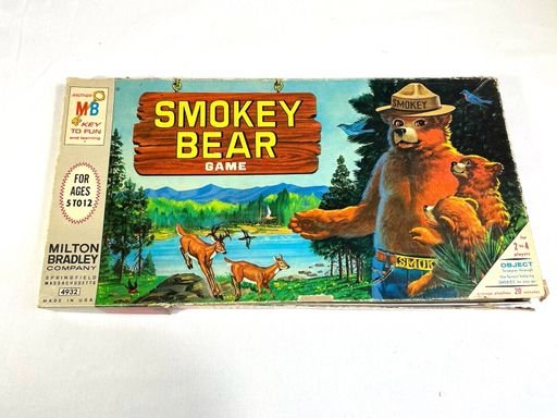 1968 Smokey Bear Board Game: Milton Bradley