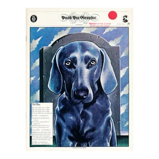 1979 American Graphic Design magazine, Push pin graphic - All Blue Issue - Number 81, Nov/Dec 1979