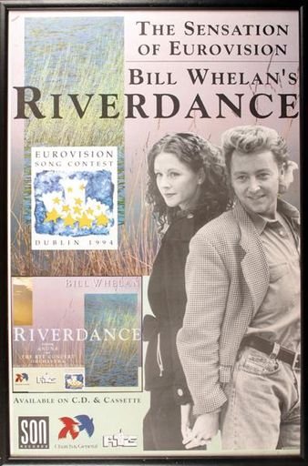 1994 Riverdance Eurovision CD & Cassette Promotional Poster