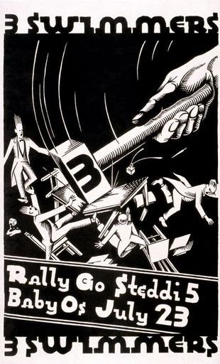 3 Swimmers, Rally Go, Steddi 5 gigposter, Seattle, WA