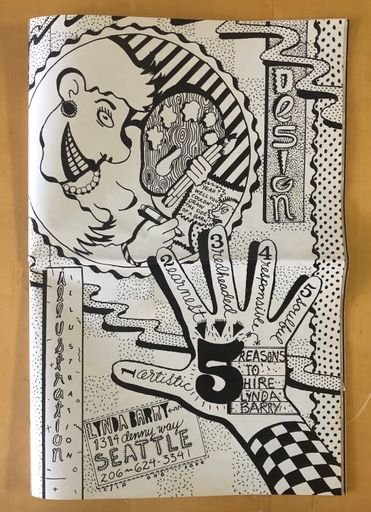 5 Reasons to Hire Lynda Barry advertisement, Seattle, WA, early 1980s