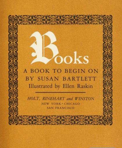 A Book to Begin On