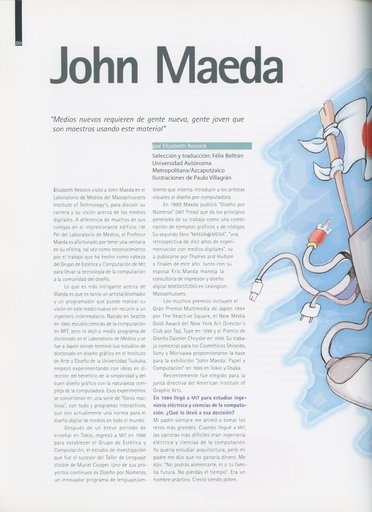 A! Diseno no. 77, John Maeda interview in Spanish, 2006