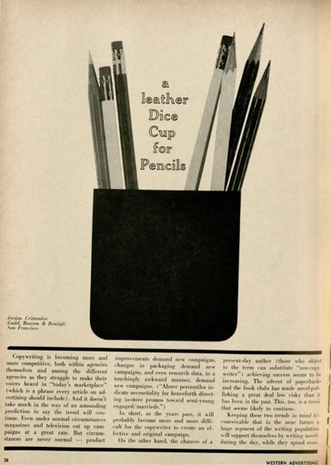 A Leather Dice Cup for Pencils