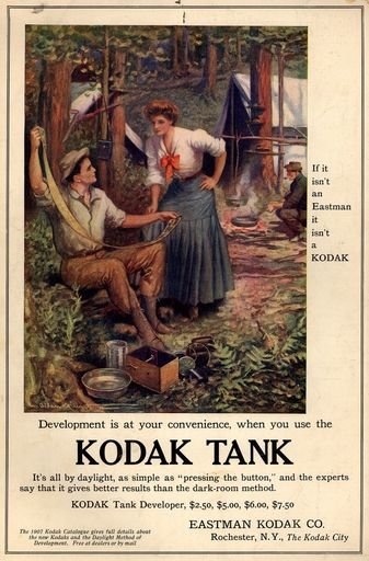 Advertisement for Kodak Film Development Tank in Ladies Home Journal (1907)