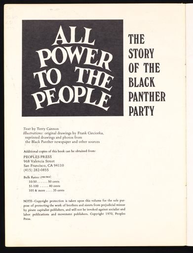 All Power to the People: The Story of the Black Panther Party