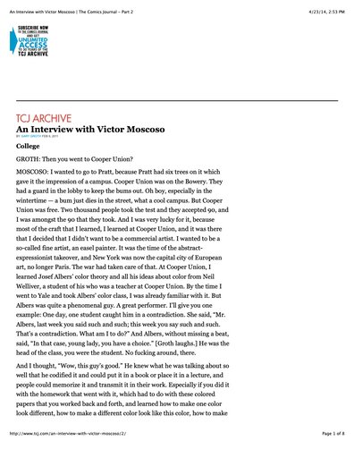 An Interview with Victor Moscoso